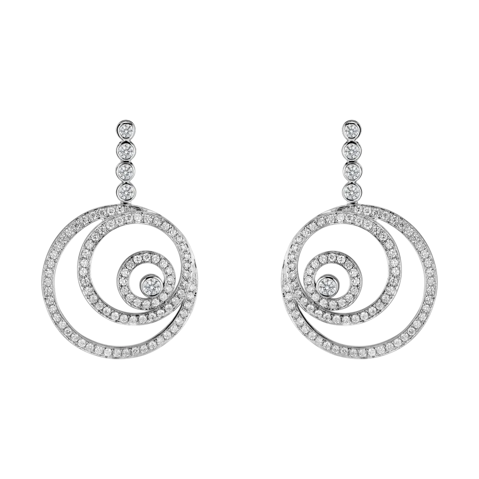 Náušnice s diamantmi Noble Spiral