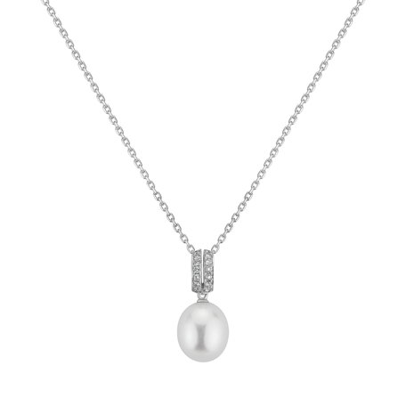 Přívěsok s perlou a diamantmi Melpomene