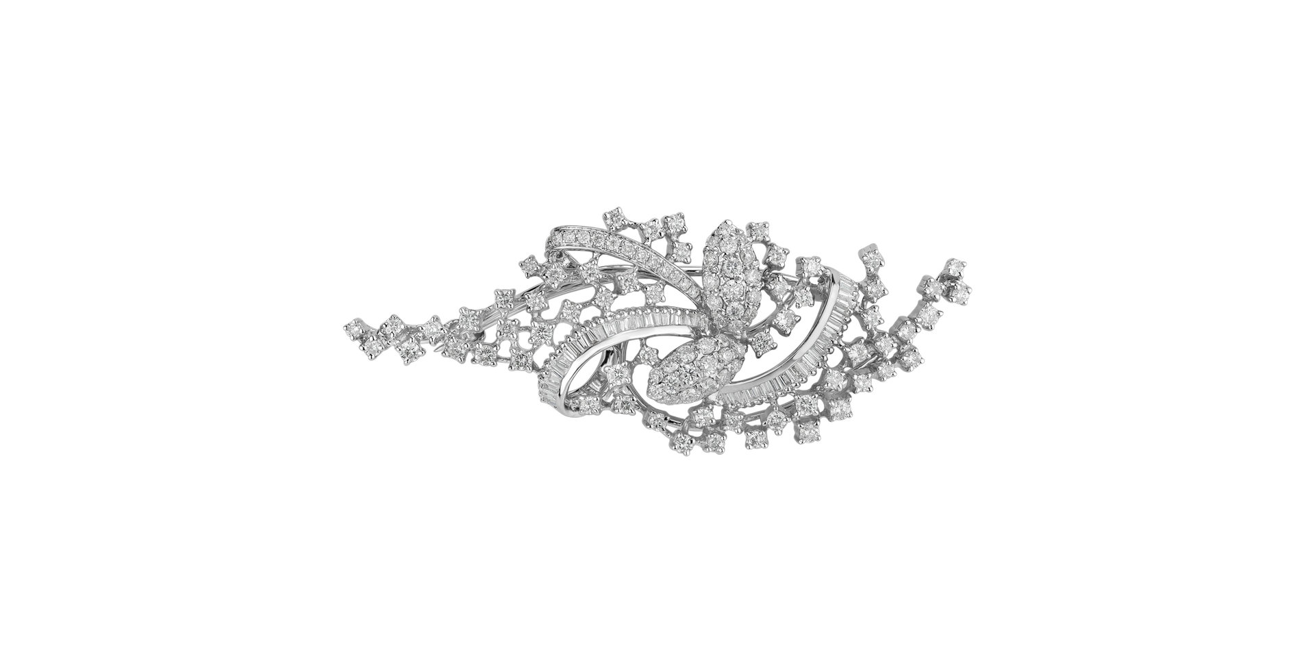 Brošňa s diamantmi Asparagus