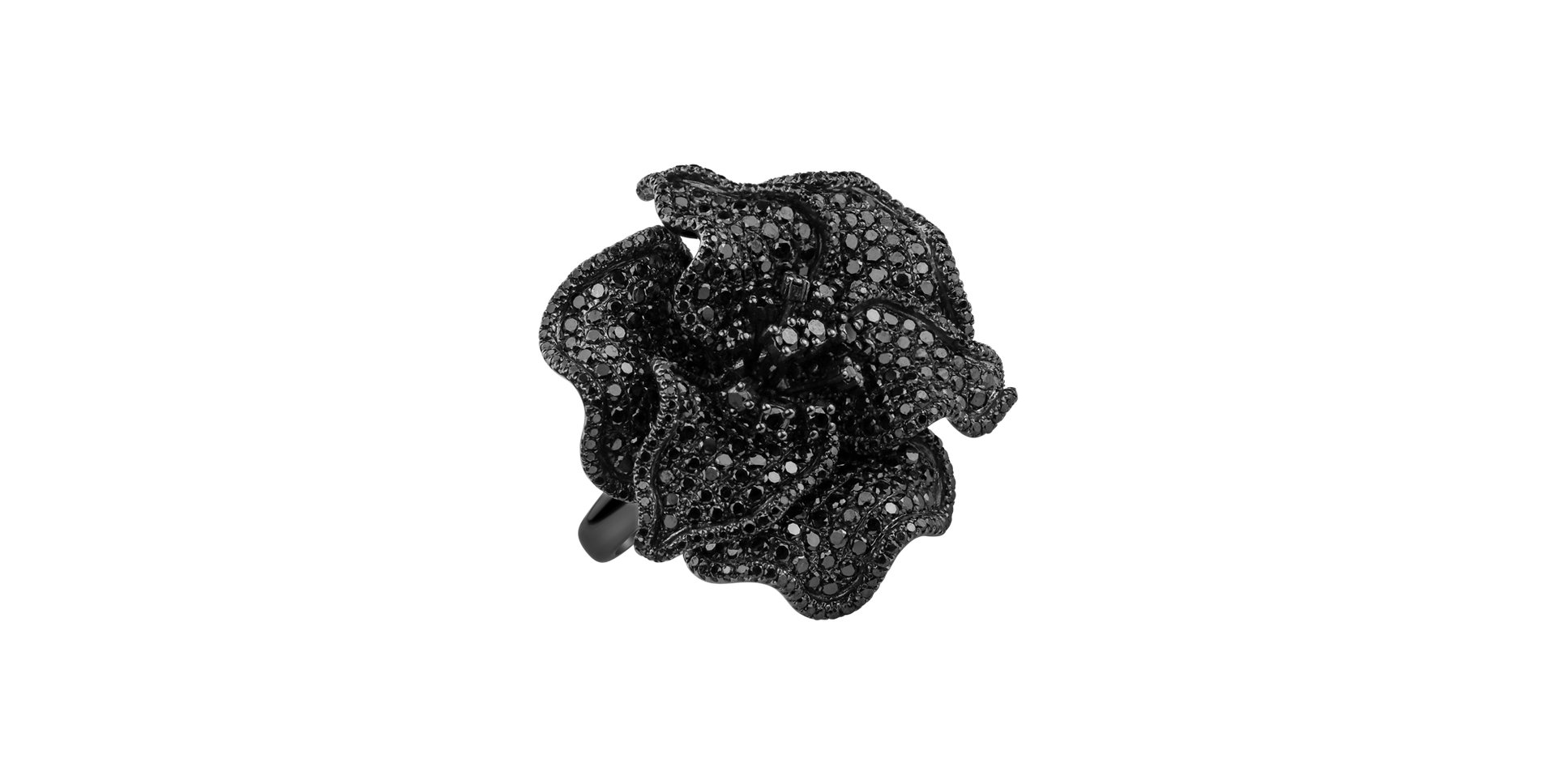 Prsteň s čiernymi diamantmi Night Eminence