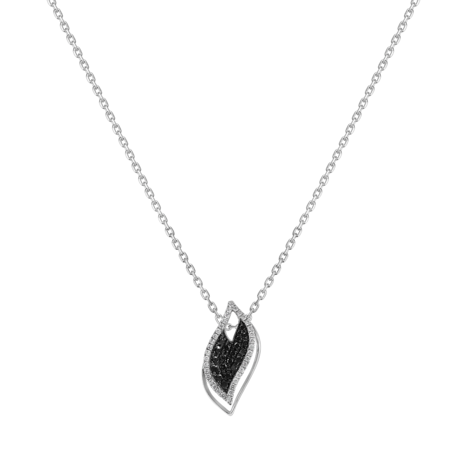 Přívěsok s čiernymi a bielymi diamantmi Raphaël