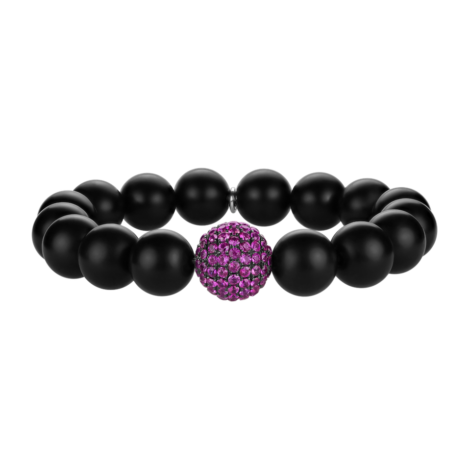 Náramok s rubínom a onyxom Ruby Onie