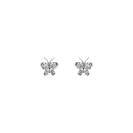 Náušnice s diamantmi Baby Papillon