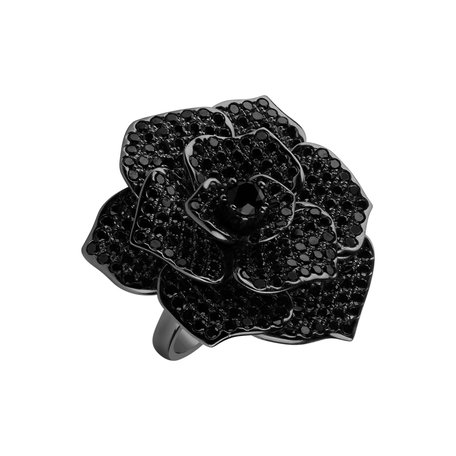 Prsteň s čiernymi diamantmi Midnight Witchery