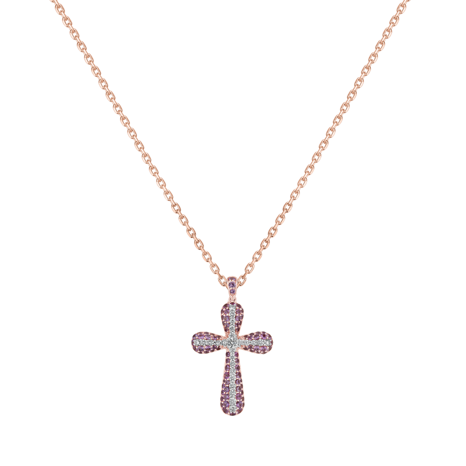 Přívěsok s diamantmi a zafírmi Elegant Icon