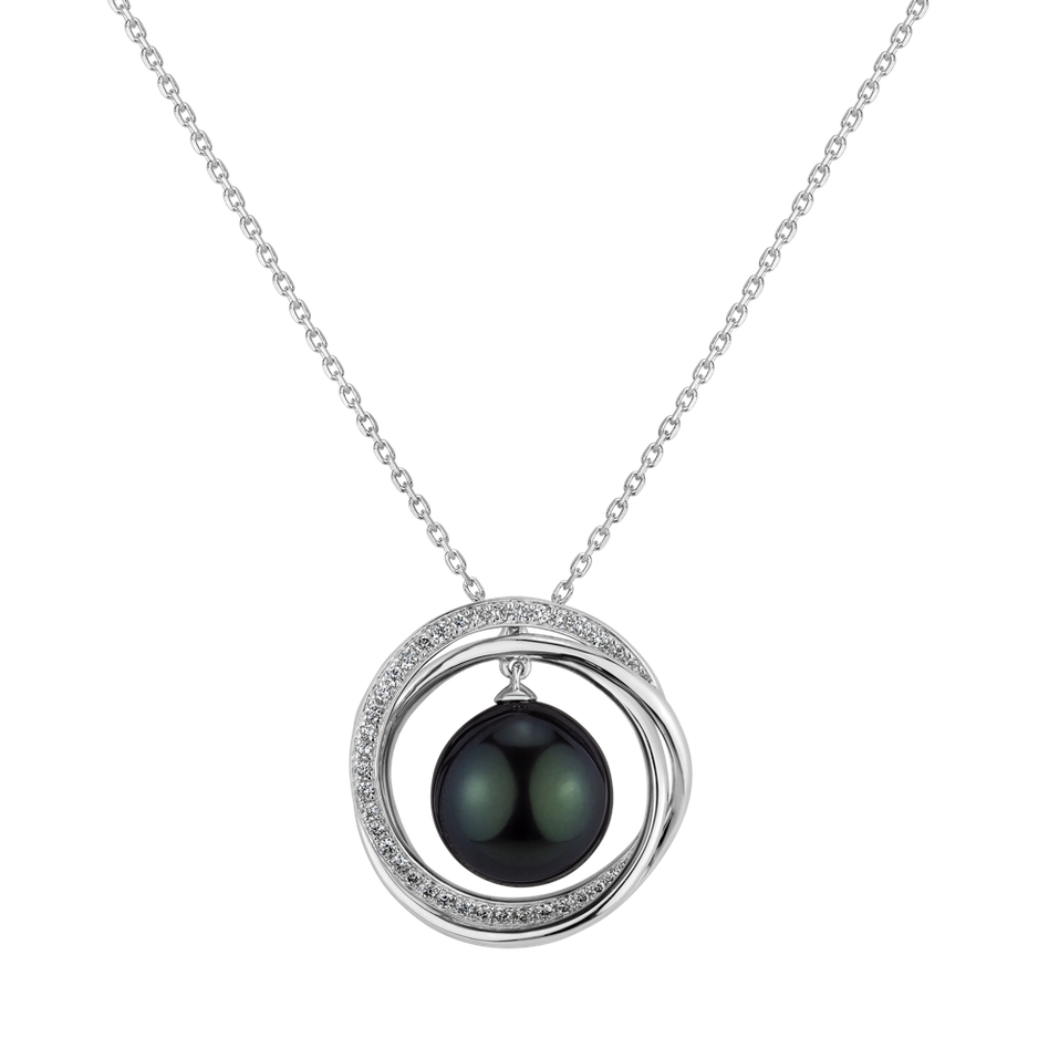 Přívěsok s perlou a diamantmi Solise