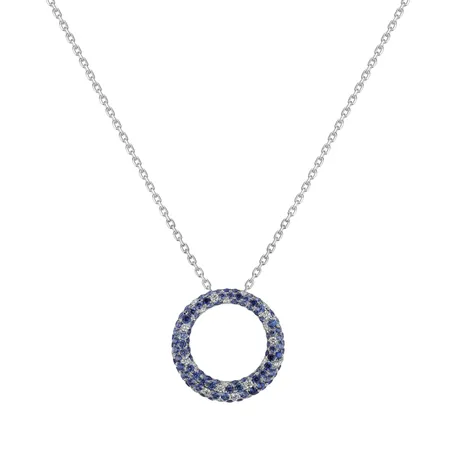 Přívěsok s diamantmi a zafírmi Sapphire Ring