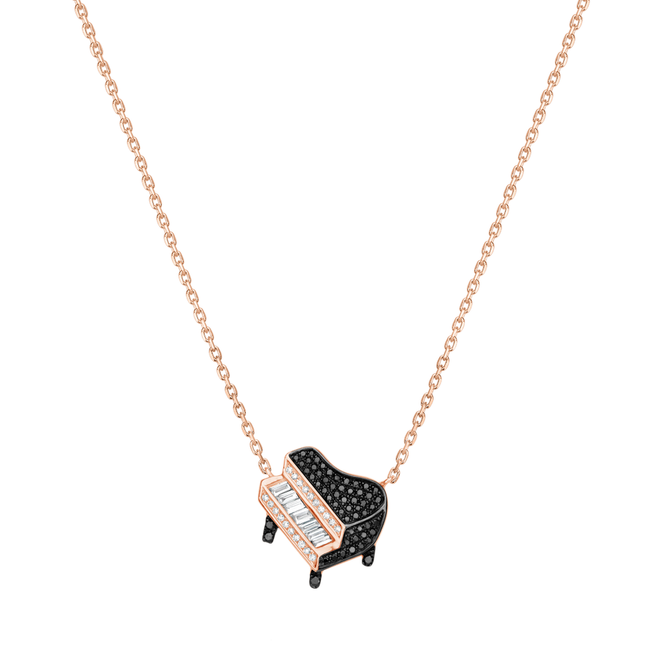 Náhrdelník s čiernymi diamantmi Arline