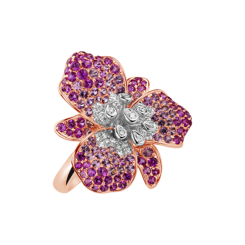 Prsteň s diamantmi a zafírmi Imperial Fantasy