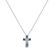 Náhrdelník s diamantmi a zafírmi Divine Cross1