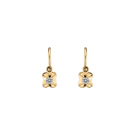 Detské náušnice s diamantom Cute Charm