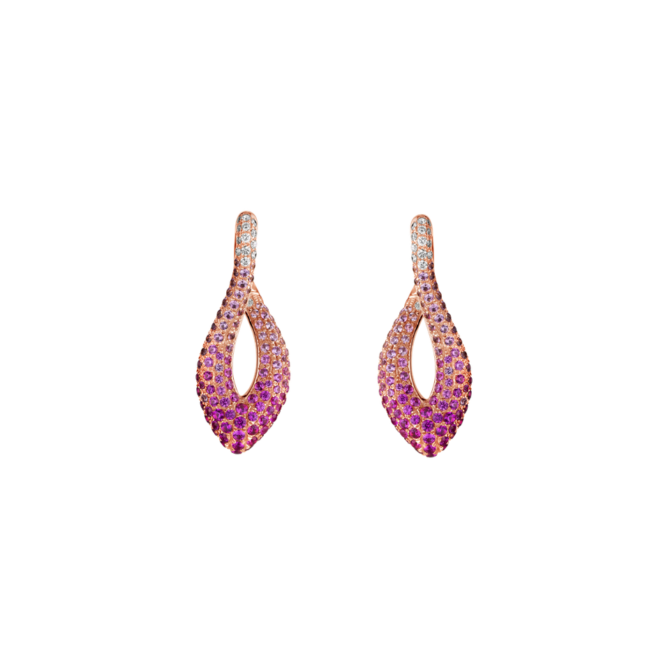 Náušnice s diamantmi a zafírmi Austin