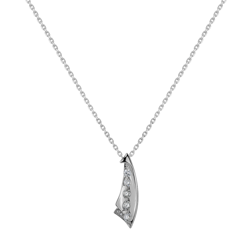 Přívěsok s řetízkom a diamantmi Mosiya