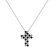 Náhrdelník s čiernymi a bielymi diamantmi Godly Cross1