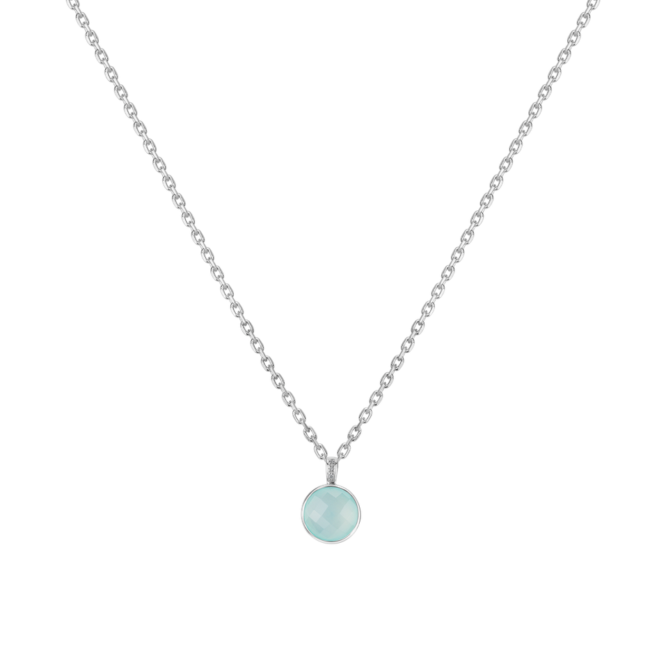 Přívěsok s chalcedonom a diamantmi Nermin