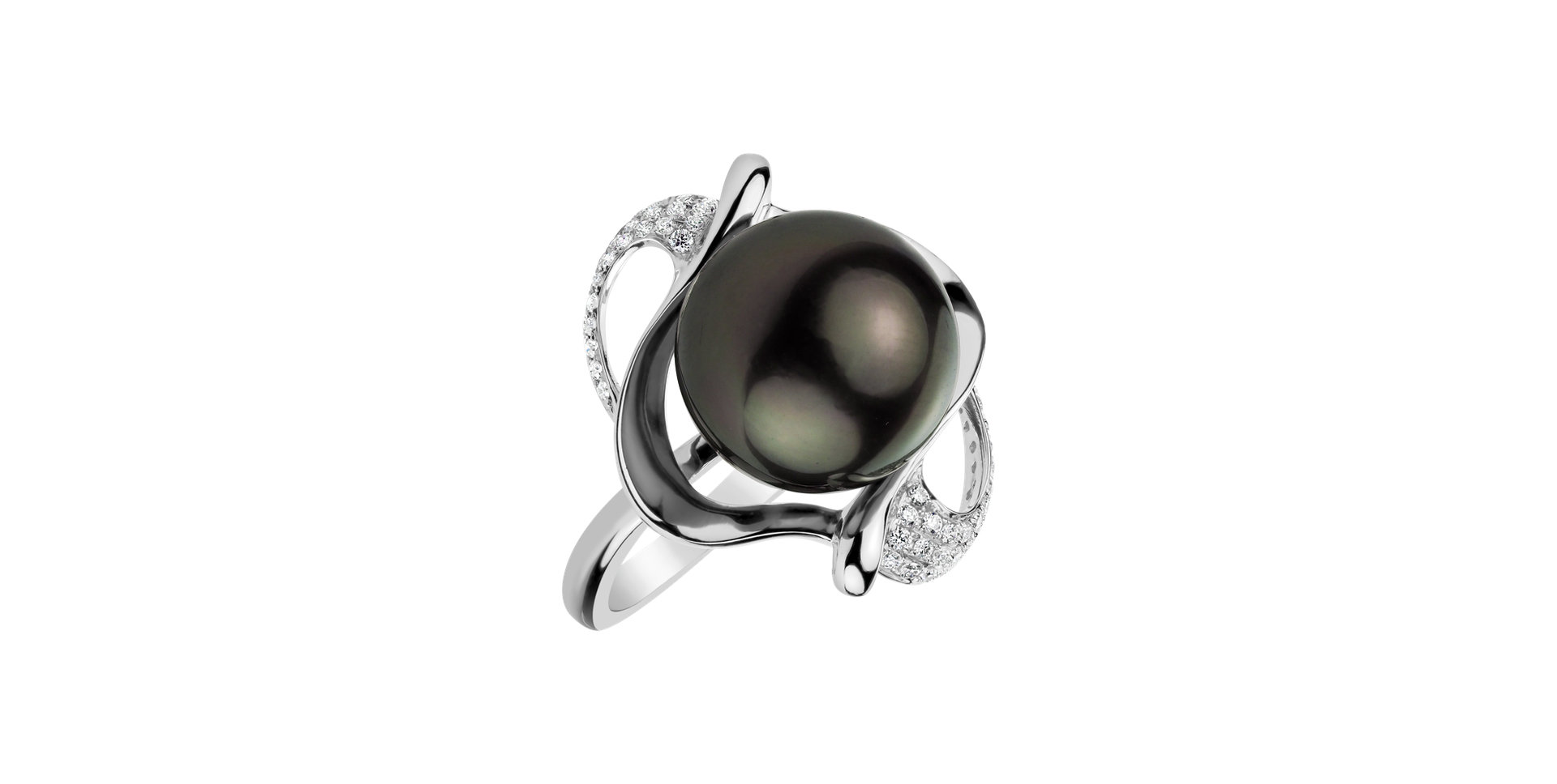 Prsteň s perlou a diamantmi Ocean Elegance