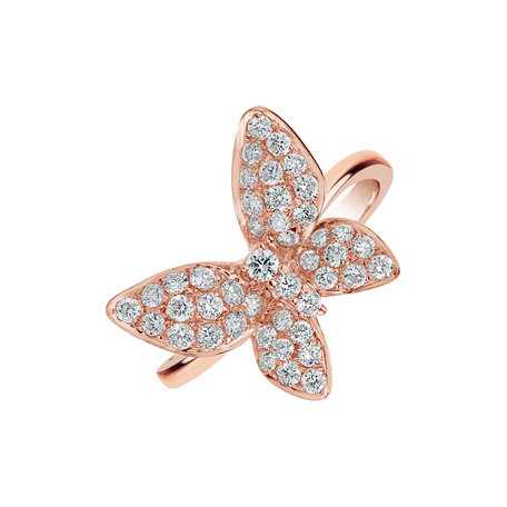 Prsteň s diamantmi Diamond Butterfly