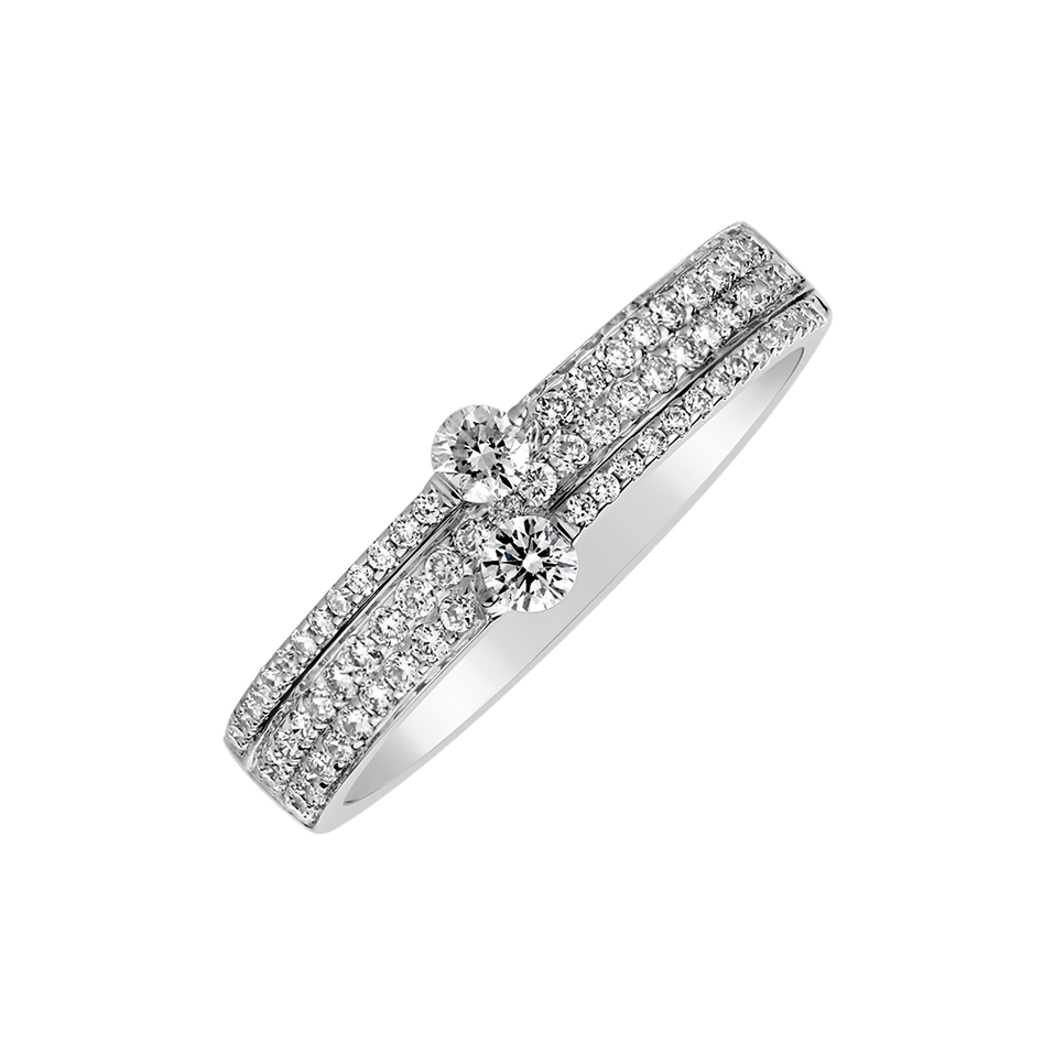 Prsteň s diamantmi Gilded Glow