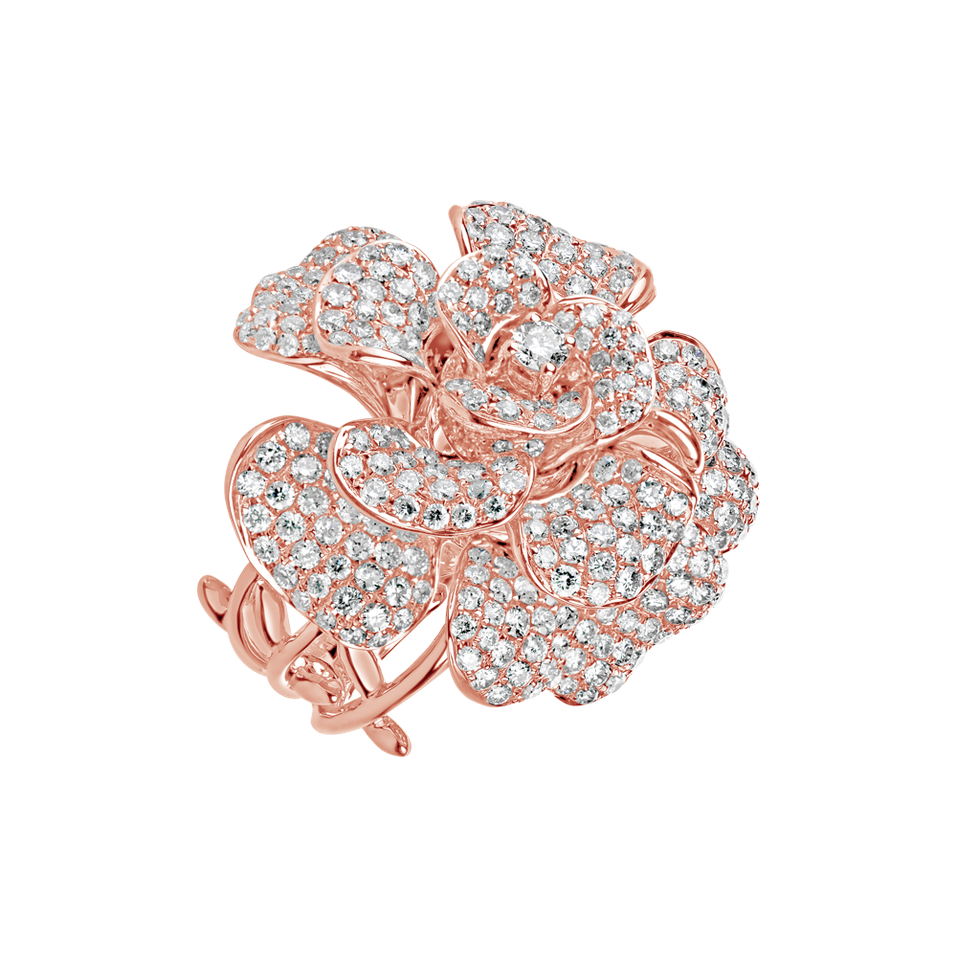 Prsteň s diamantmi Floral Glamour