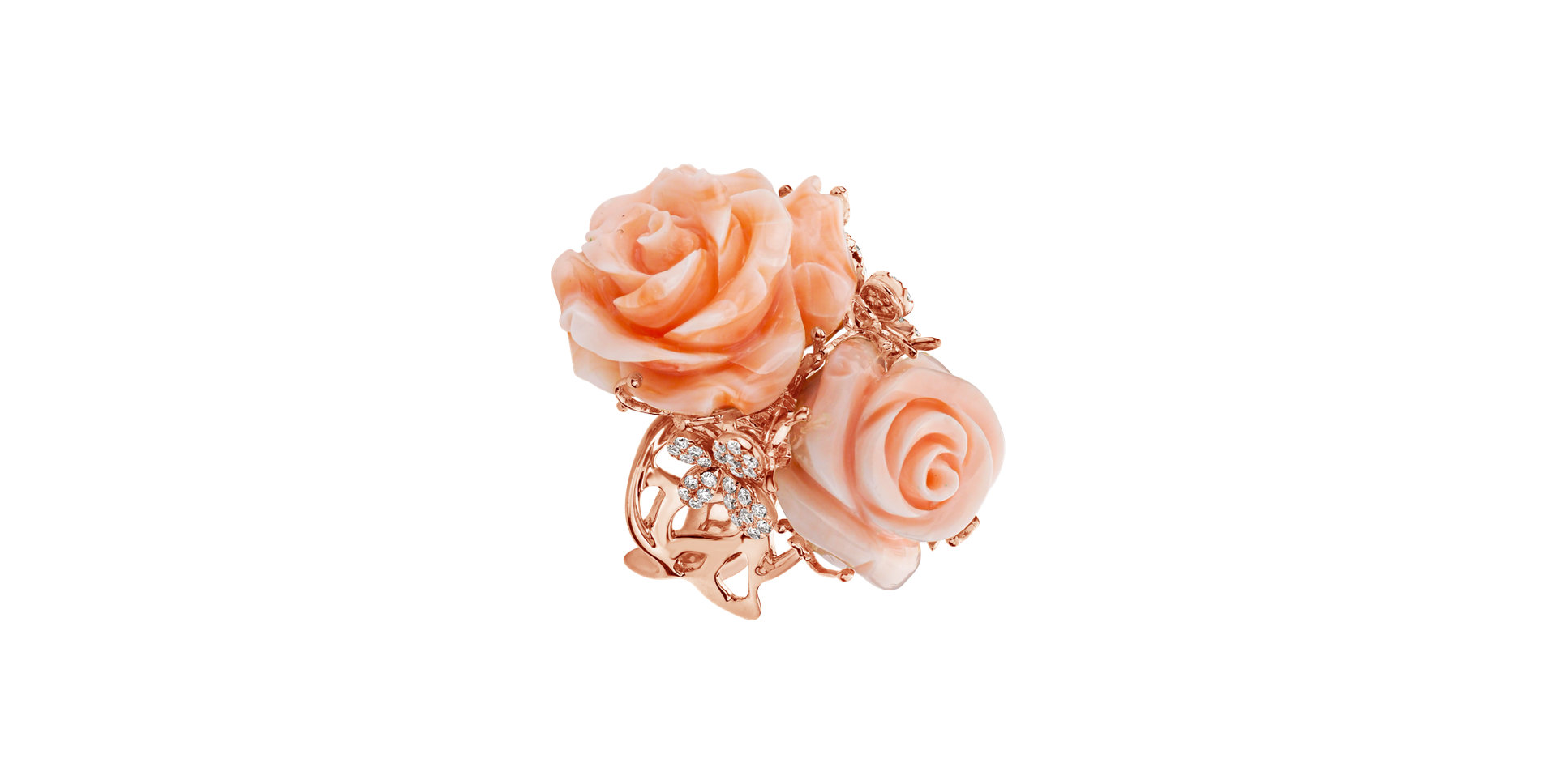 Prsteň s korálmi a diamantmi Sonnia