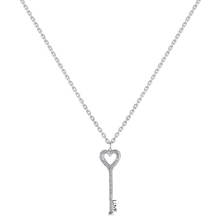 Přívěsok s diamantmi Heart Key