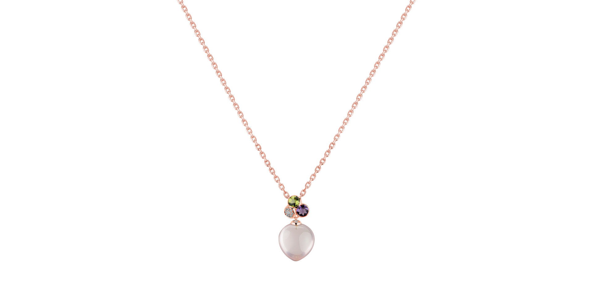 Přívěsok s diamantmi a drahokamami Angel Rainbow