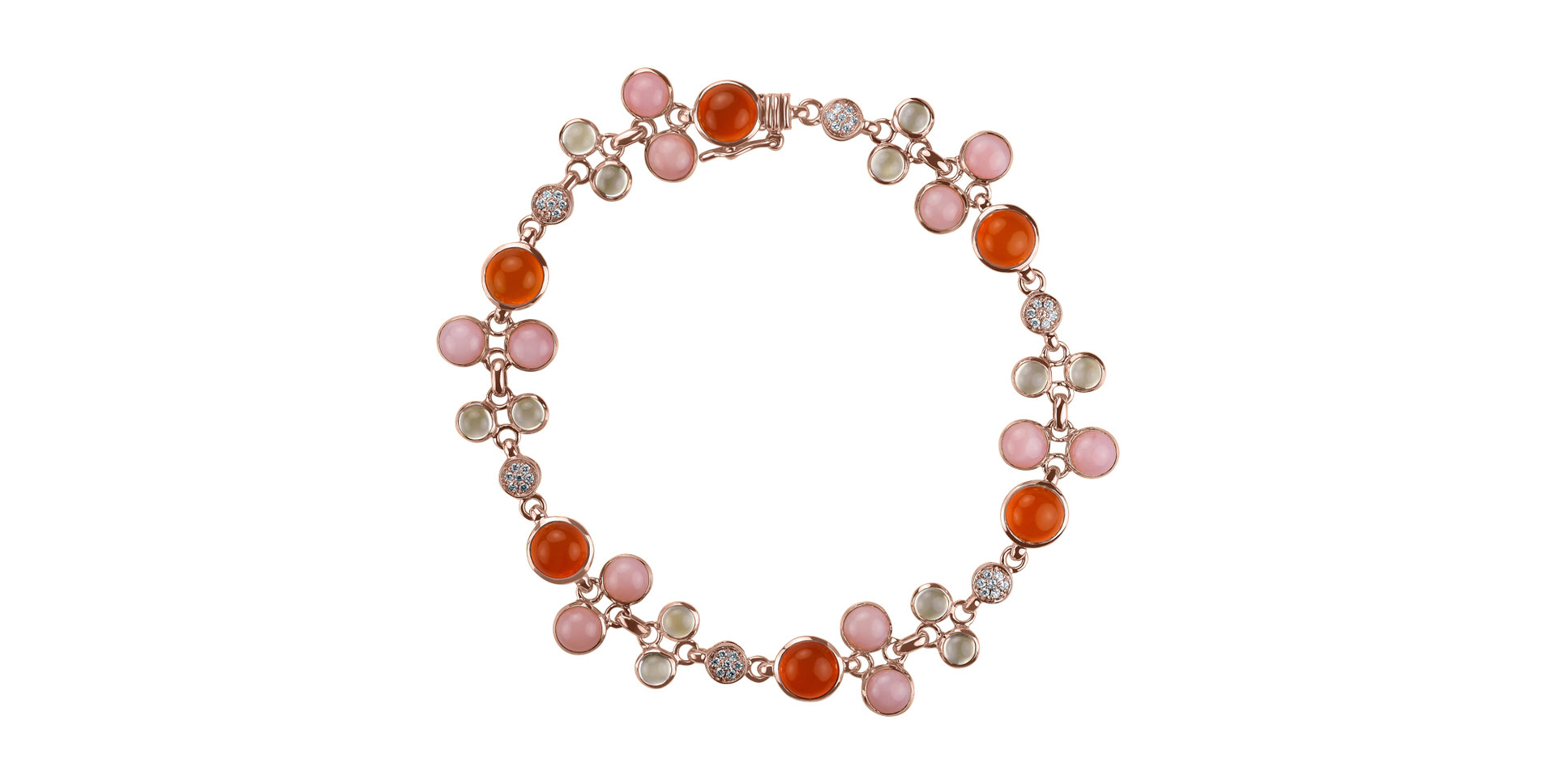 Náramok s diamantmi a drahokamami Rainbow Tears