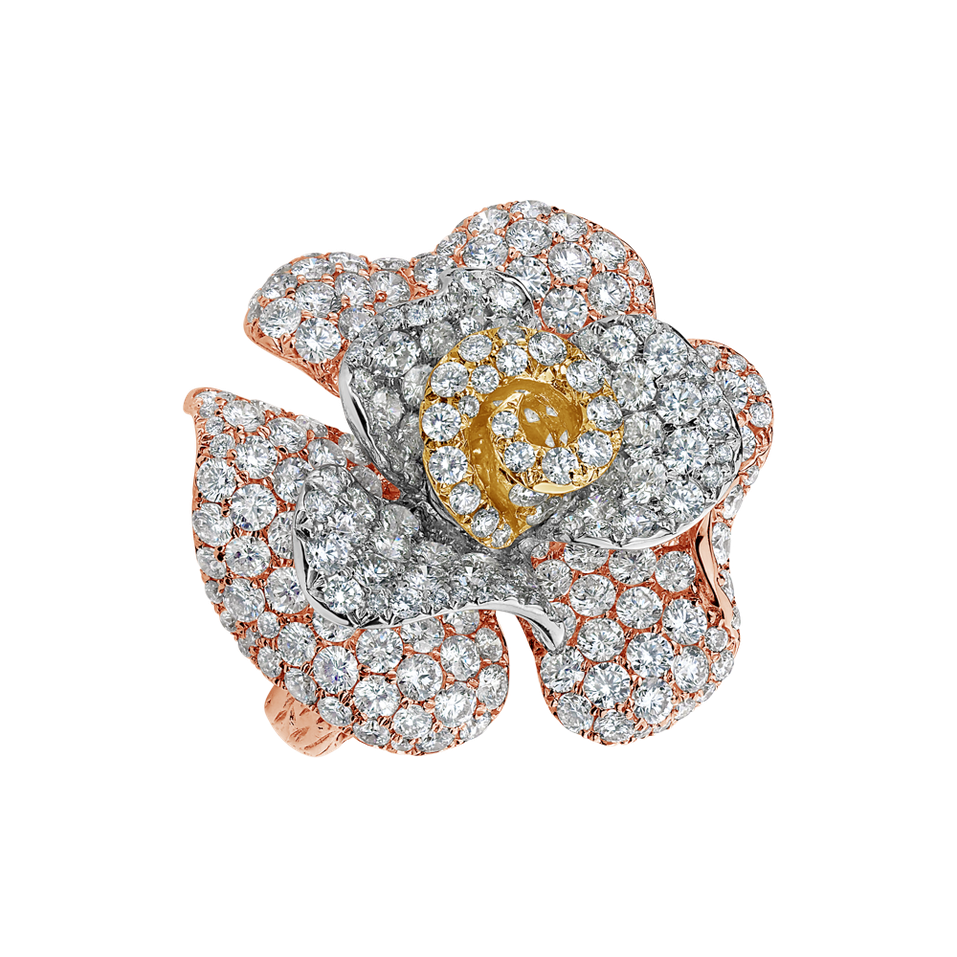 Prsteň s diamantmi Rose Desire