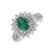 Prsteň so smaragdom a diamantmi Green Cabinet2