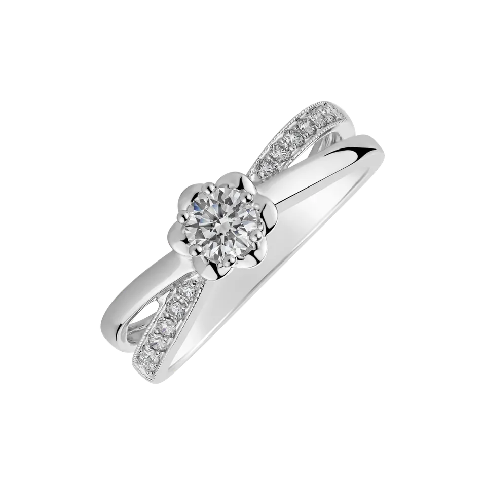 Prsteň s diamantmi Floral Rest