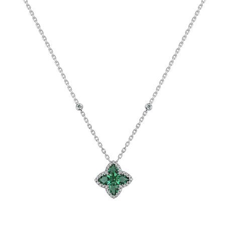 Náhrdelník s diamantmi a smaragdmi Emerald Enchantment