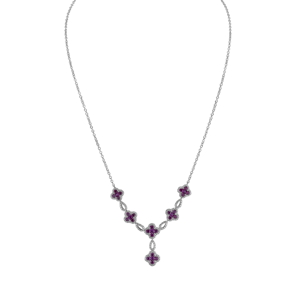 Náhrdelník s diamantmi a rubínmi Ruby Radiance