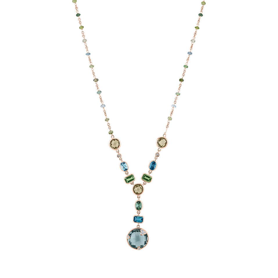 Náhrdelník s ametystmi a turmalínmi Seraph Treasure