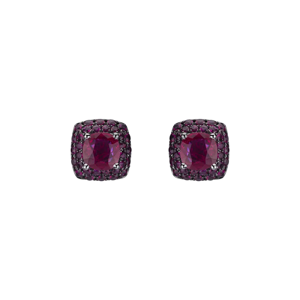 Náušnice s rubínmi Violette Exlusive