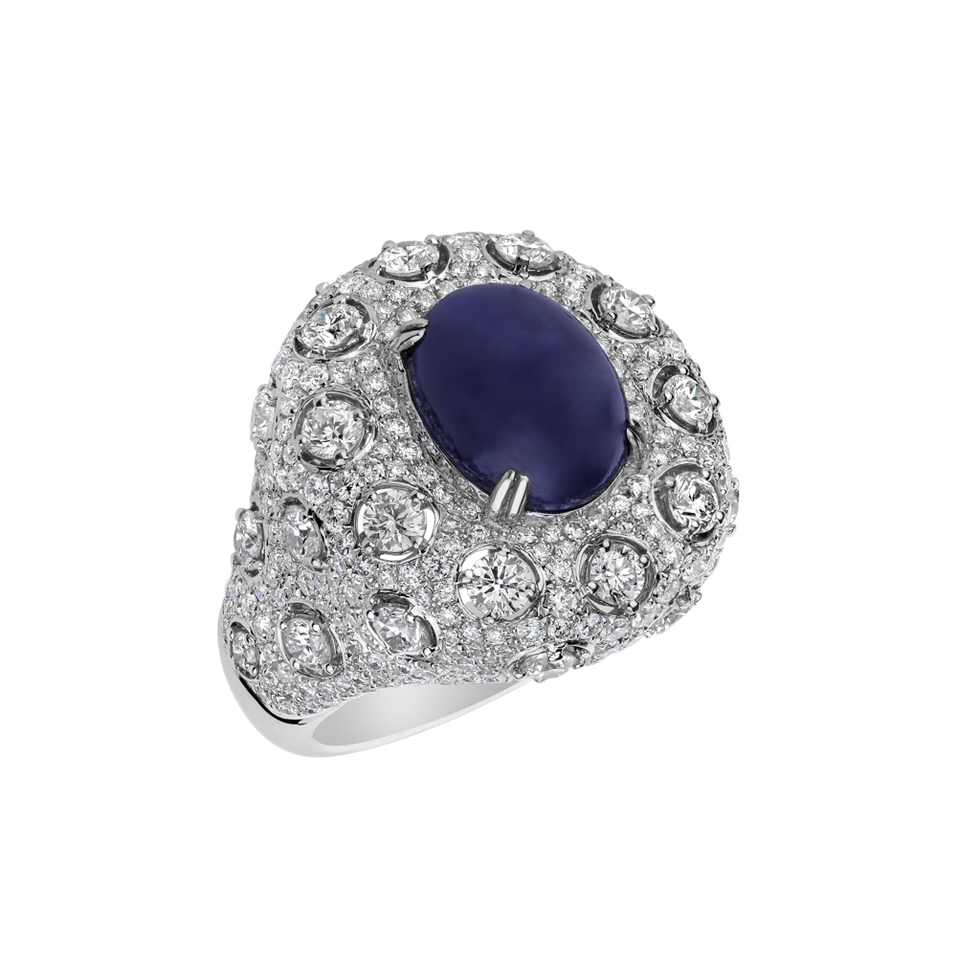Prsteň s zafírom a diamantmi Sapphire Treasure