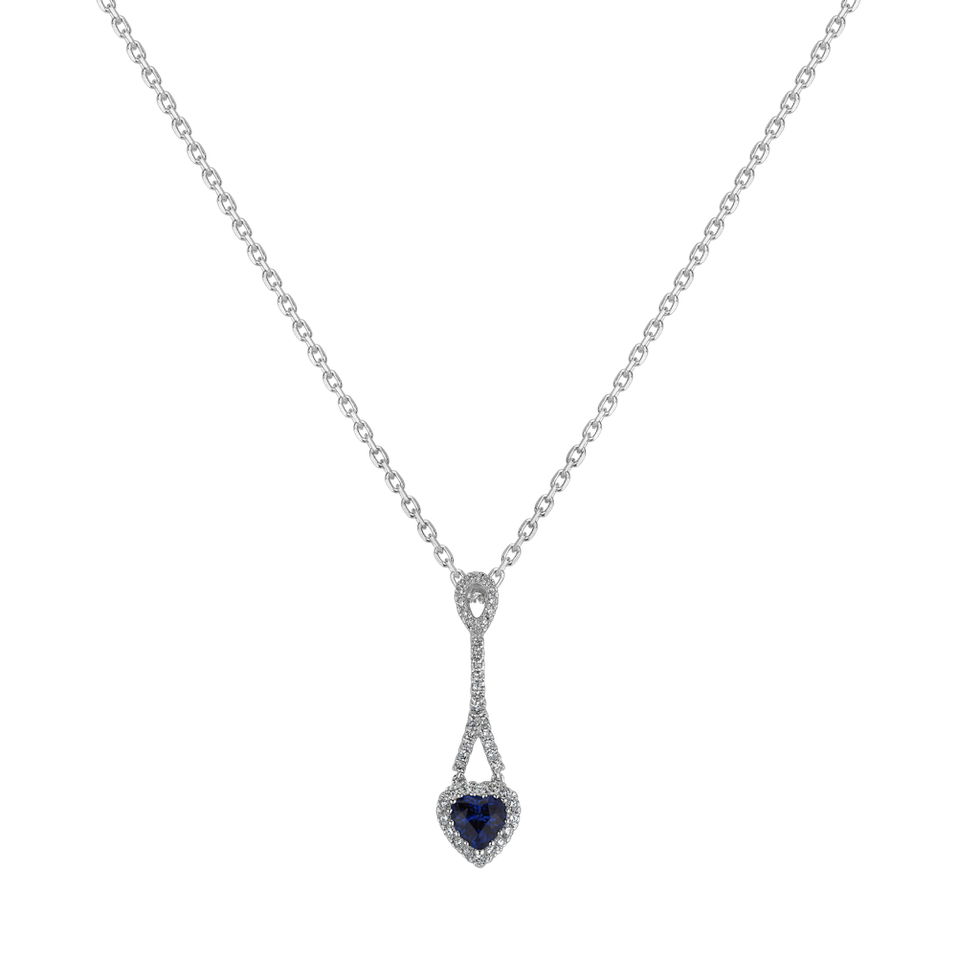 Přívěsok so zafírom a diamantmi Archaic