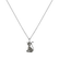 Prívesok s bielymi a hnedými diamanti a granátmi Graceful Cat2
