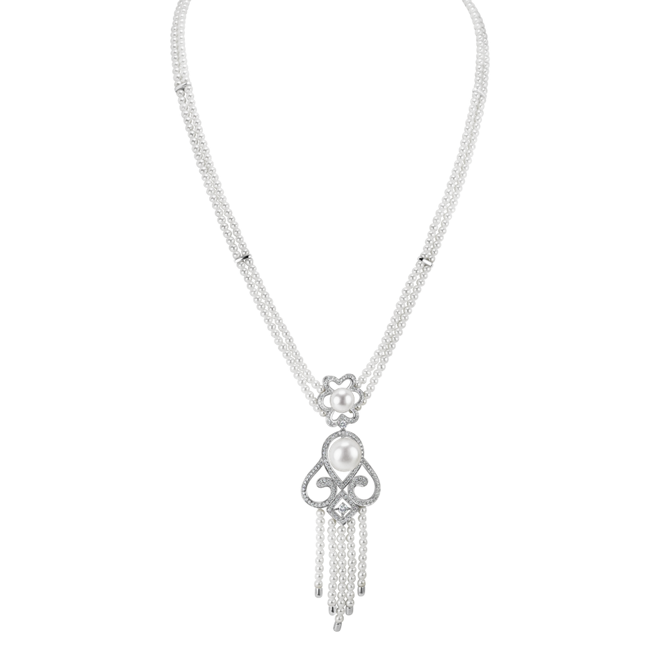 Náhrdelník s perlami a diamantmi Versailles Romance