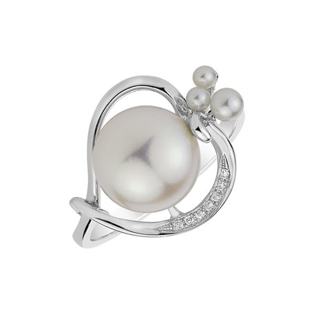 Prsteň s perlou a diamantmi Pearl Miracle
