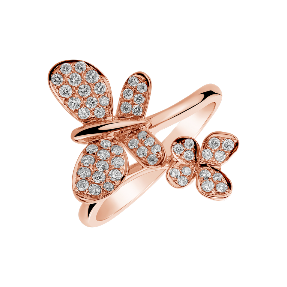 Prsteň s diamantmi Diamond Wings