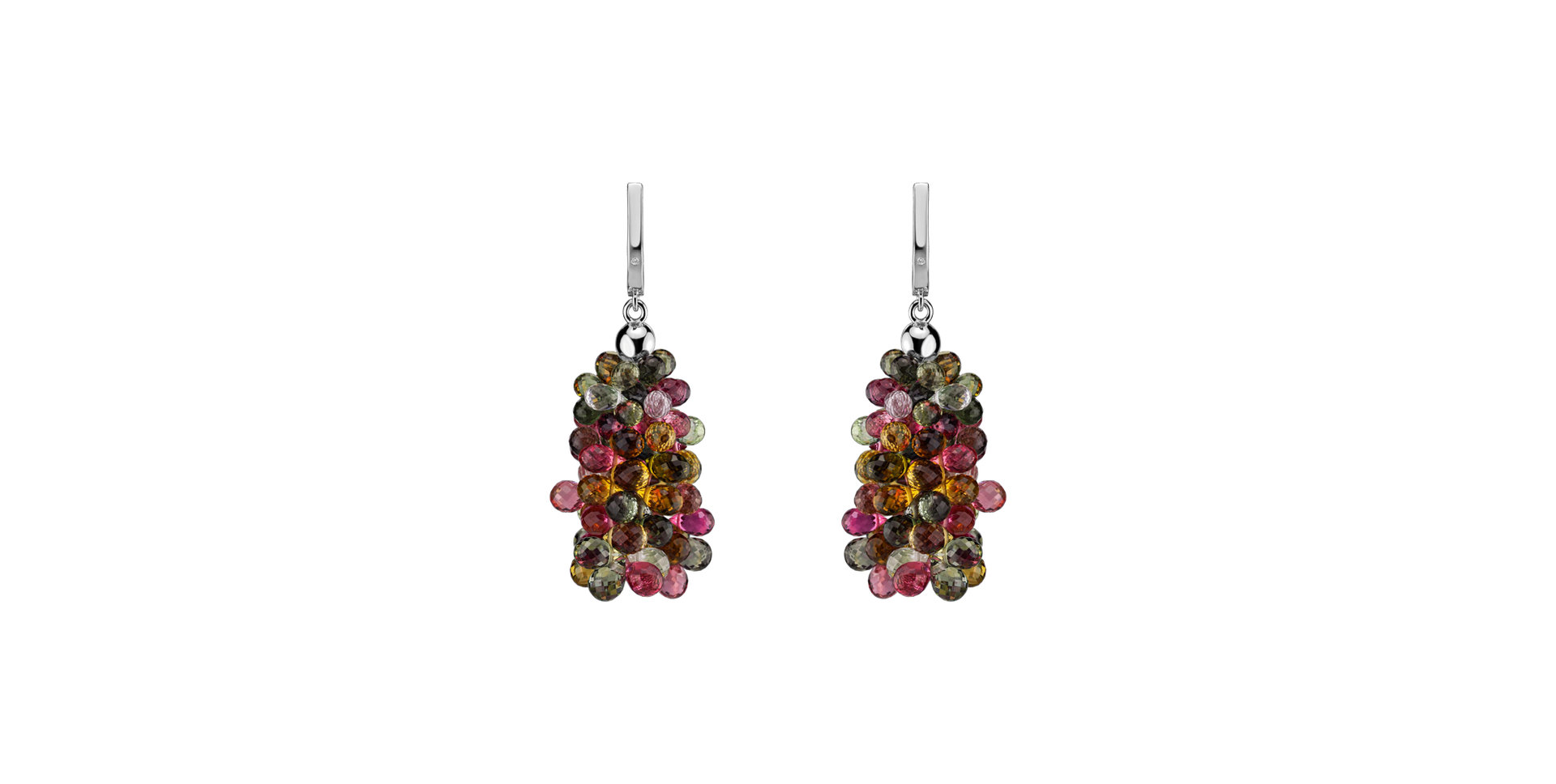 Náušnice s diamantom a turmalínmi Bolkonskaya