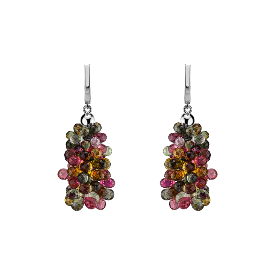 Náušnice s diamantom a turmalínmi Bolkonskaya