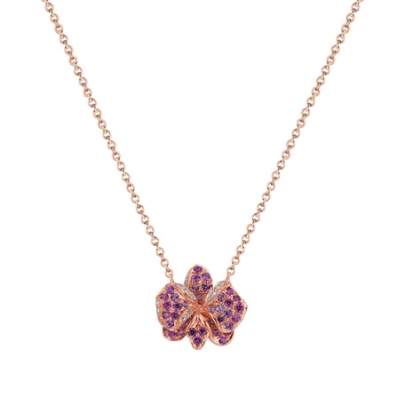 Náhrdelník s diamantmi a zafírmi Violet Fragrant