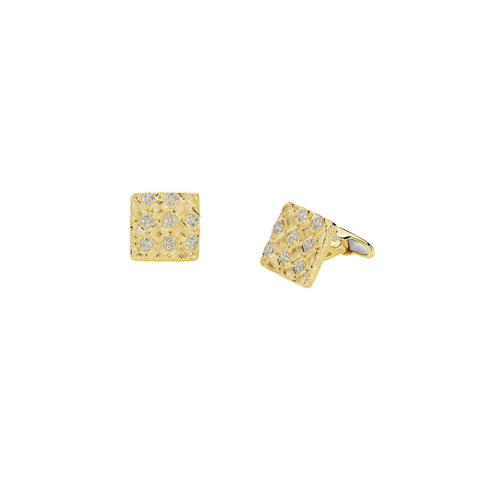 Manžetové gombíky s diamantmi Diamond Eminence