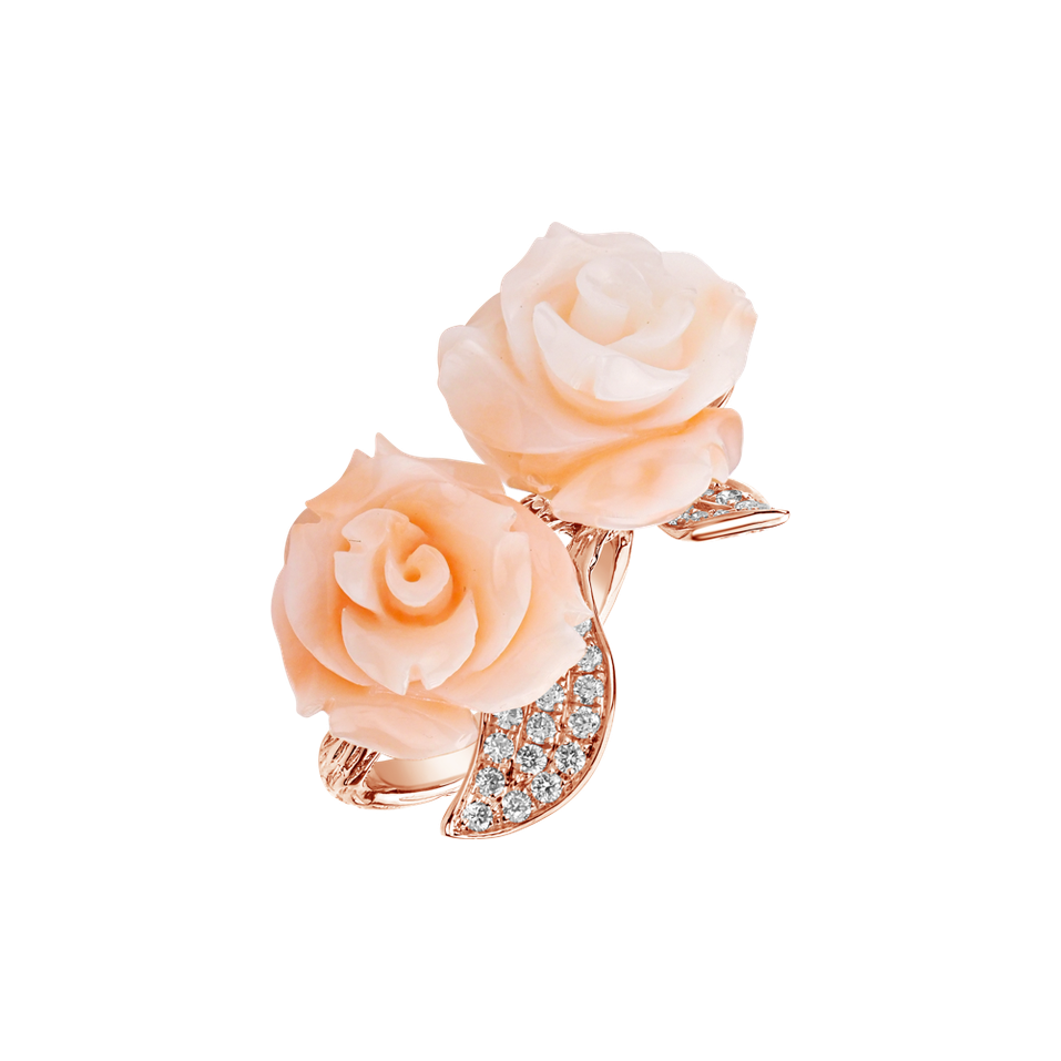 Prsteň s korálom diamantmi Valerie