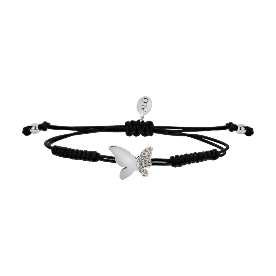 Náramok s hnedými diamantmi Sky Butterfly