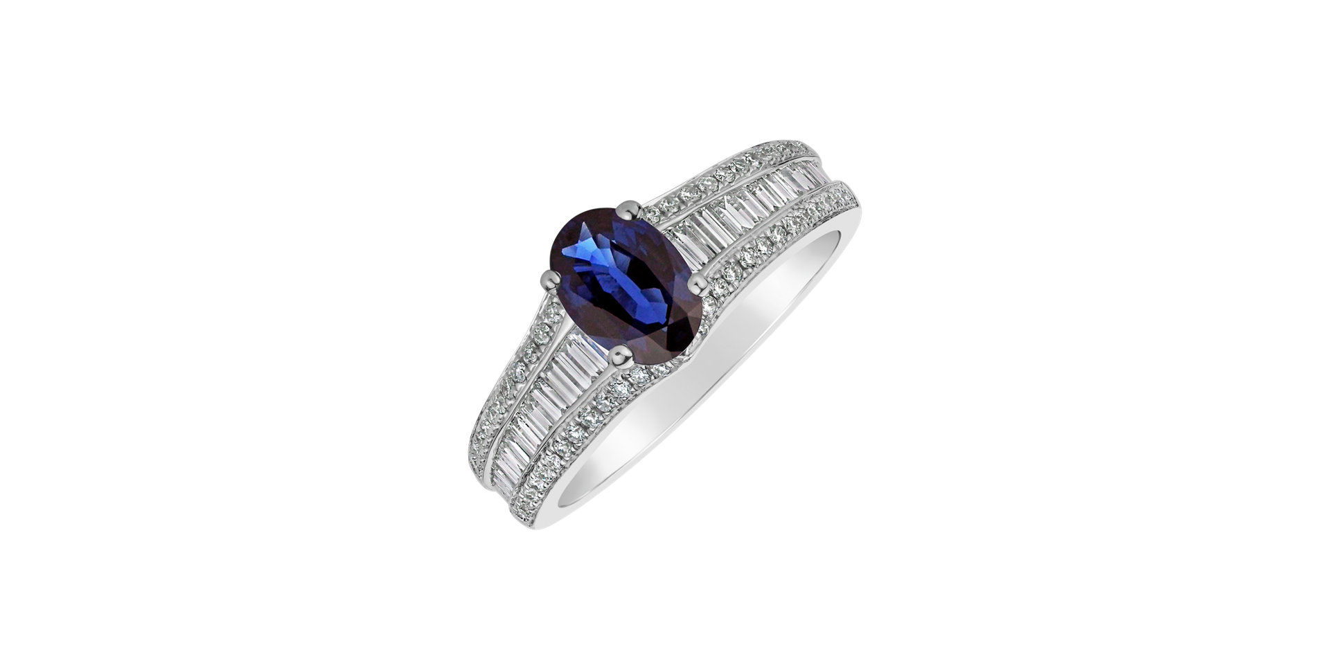 Prsteň s zafírom a diamantmi Sapphire Desire