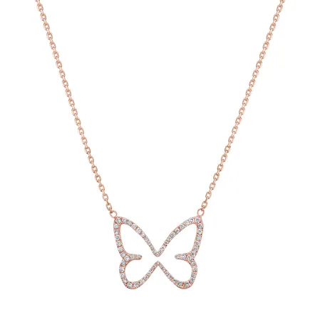 Náhrdelník s diamantmi Simple Papillon