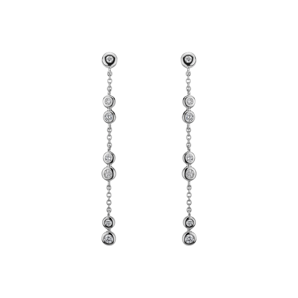 Náušnice s diamantmi Charming Waterfall