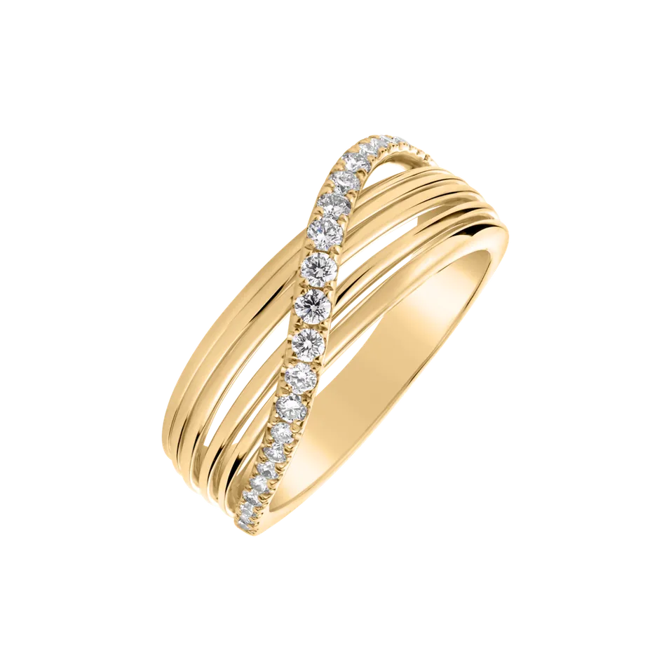 Prsteň s diamantmi Orion Ribbon